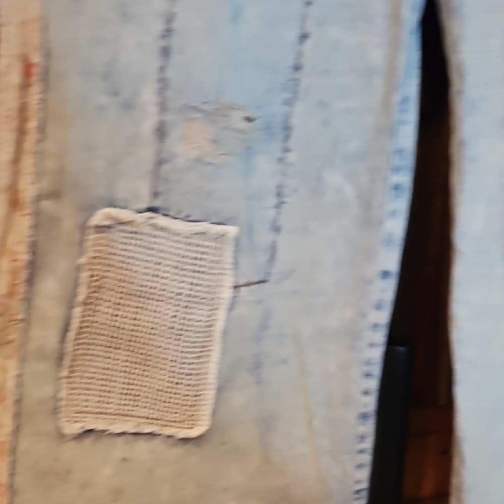 236 POL Distressed Light Blue Wide Leg Jeans - Picture 6 of 14